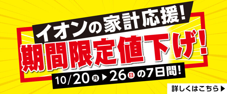 イオンの家計応援！期間限定値下げ！