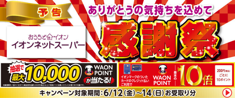 【予告】【イオンネットスーパー】感謝祭