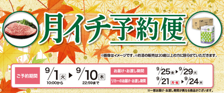 【イオンネットスーパー】月イチ予約便