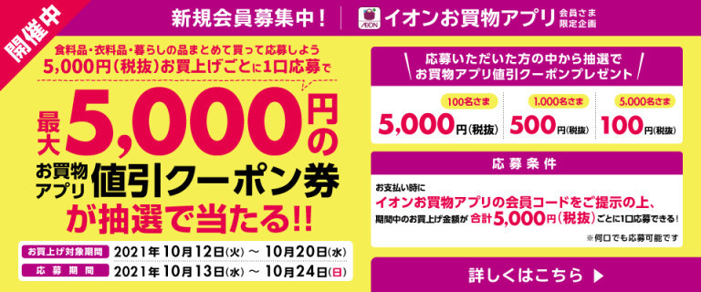 イオン大和郡山店 お買物情報やお得なチラシなど